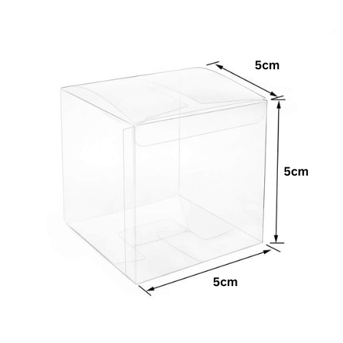 Boîtes PVC Transparent 5x5x5cm,Sachets à Dragées,pour Bonbonnière,Bougies et cadeaux de fête