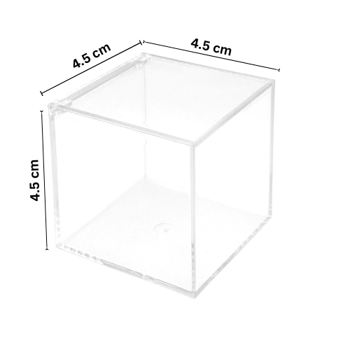 Boîtes Plexiglas Transparent 4.5x4.5x4.5 cm,Sachets à Dragées,pour Bonbonnière,Bougies et cadeaux de fête